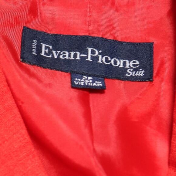 Evan Picone Blazer Lined Red Womens Size 2P - Picture 12 of 13